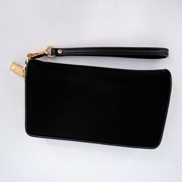 Michael Kors Jet Set Black Nylon Wristlet Phone Case Multifunction Wallet Large - Picture 2 of 13